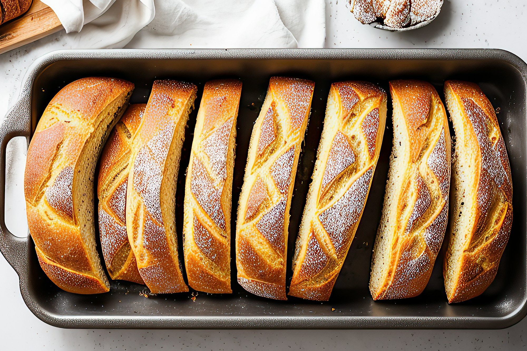 A rustic bakery with a wood-fired oven and artisan breads